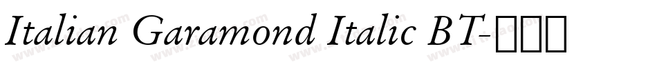 Italian Garamond Italic BT字体转换